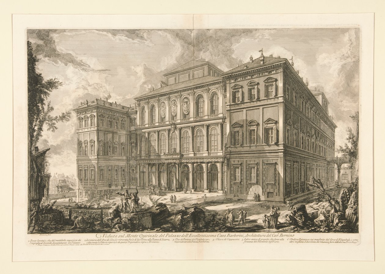 View of the Quirinal Hill and the Palace by Giovanni Battista Piranesi