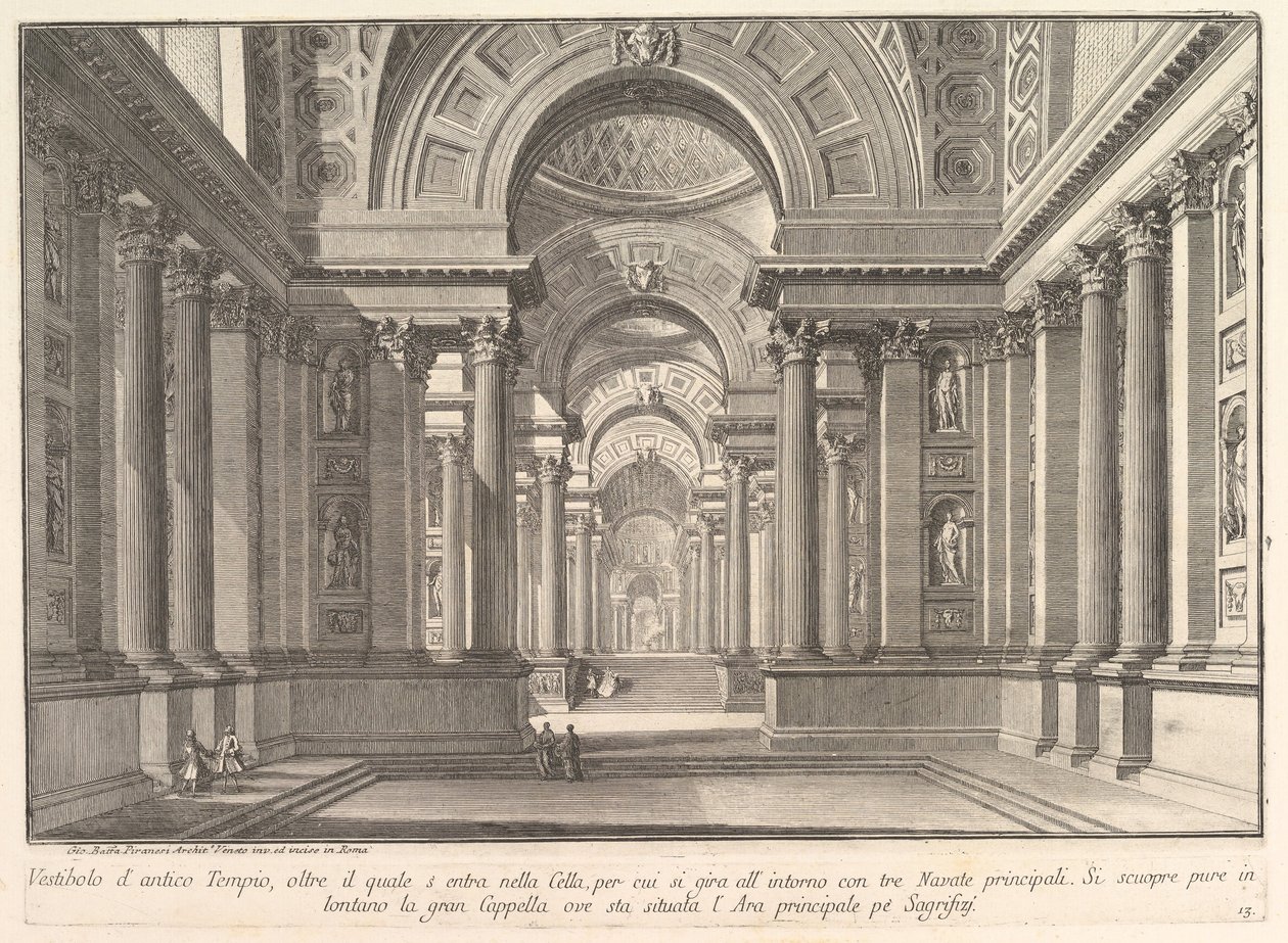 Vestibule of an ancient temple by Giovanni Battista Piranesi