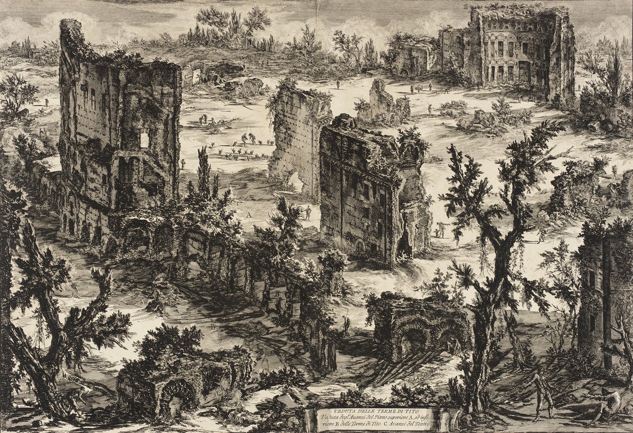 View of the Baths of Titus by Giovanni Battista Piranesi