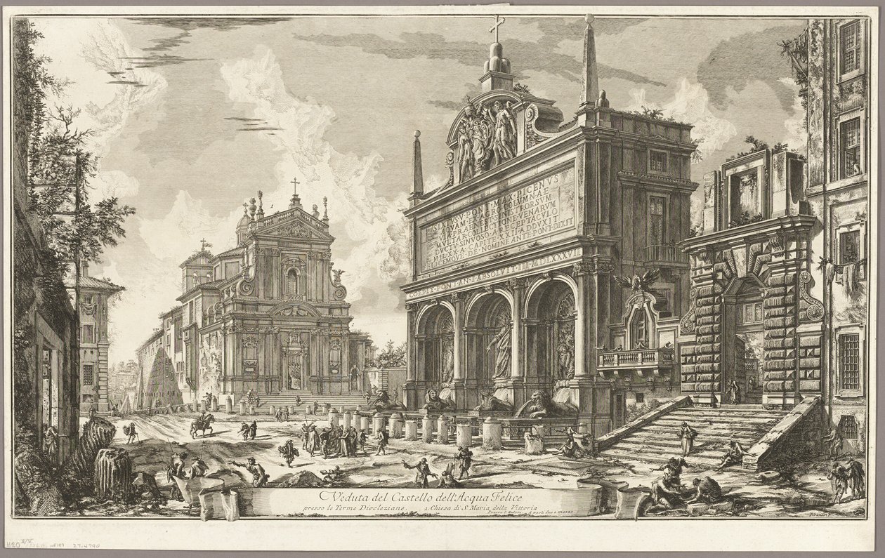 View of the Fountainhead of the Acqua Felice, from Views of Rome by Giovanni Battista Piranesi