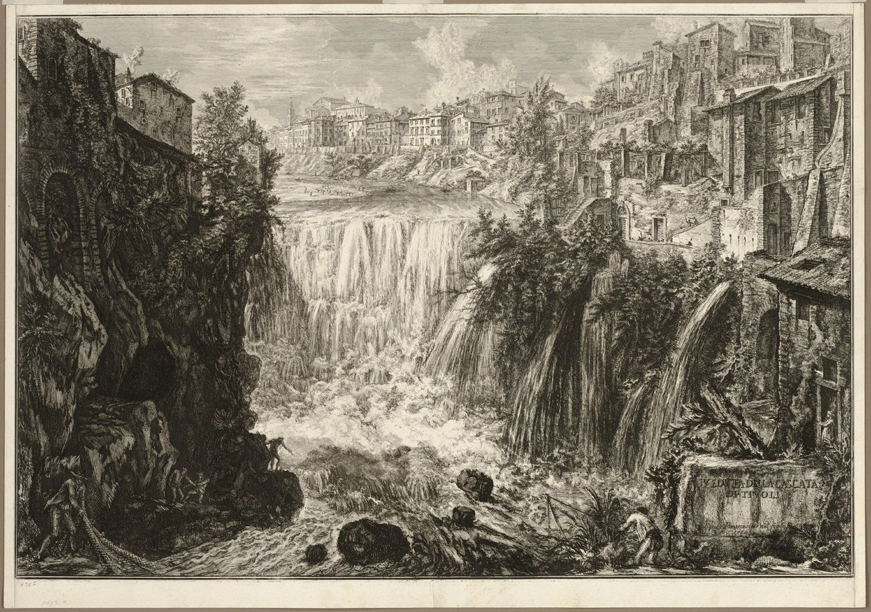 View of the Grand Cascade at Tivoli, from Views of Rome by Giovanni Battista Piranesi