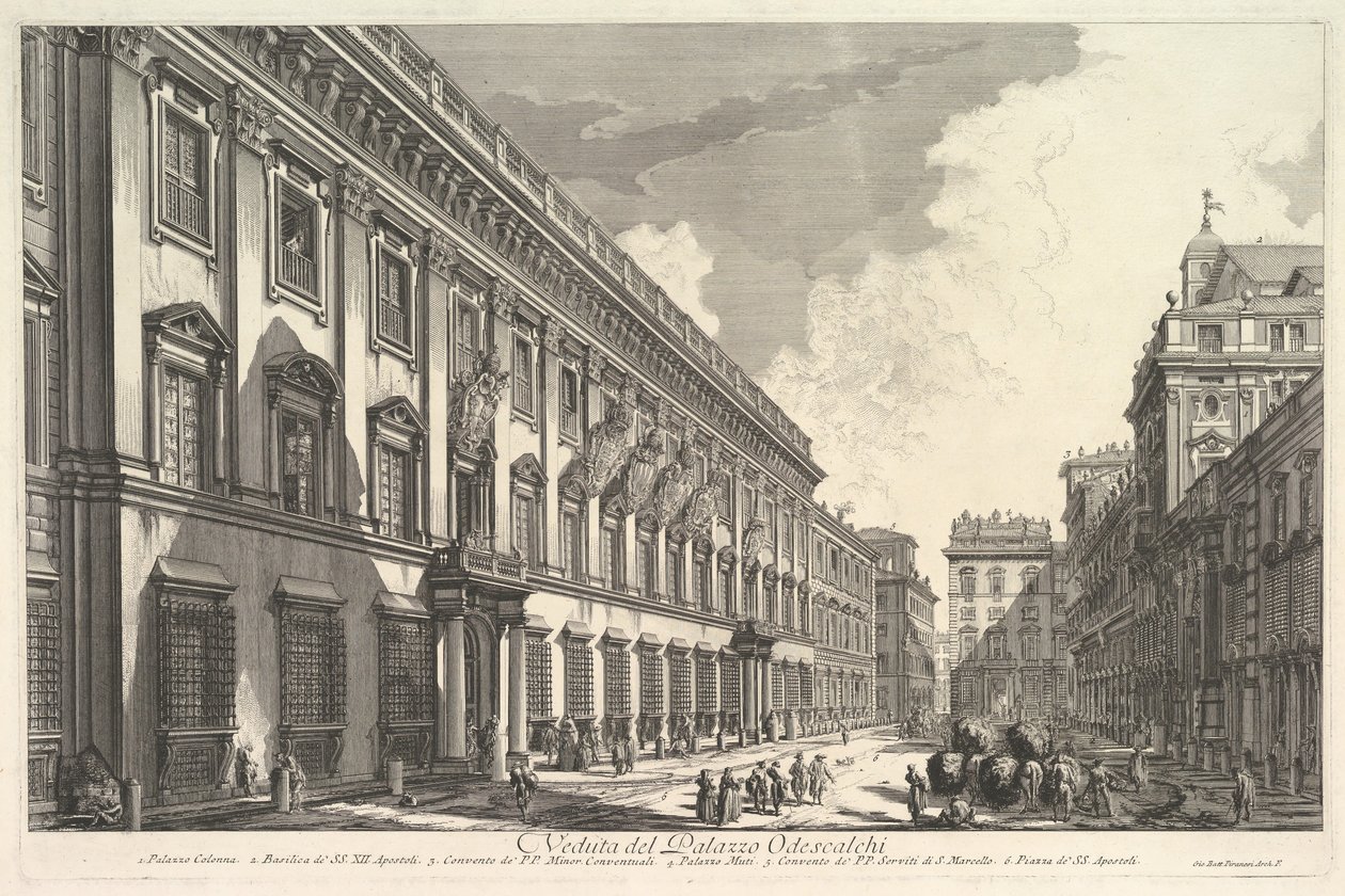 View of the Palazzo Odeschali, from Vedute di Roma by Giovanni Battista Piranesi