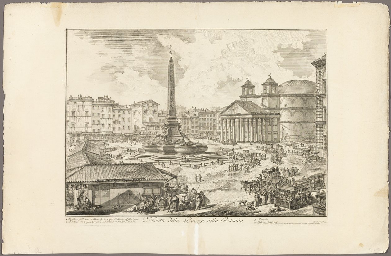 View of the Piazza della Rotonda, from Views of Rome by Giovanni Battista Piranesi