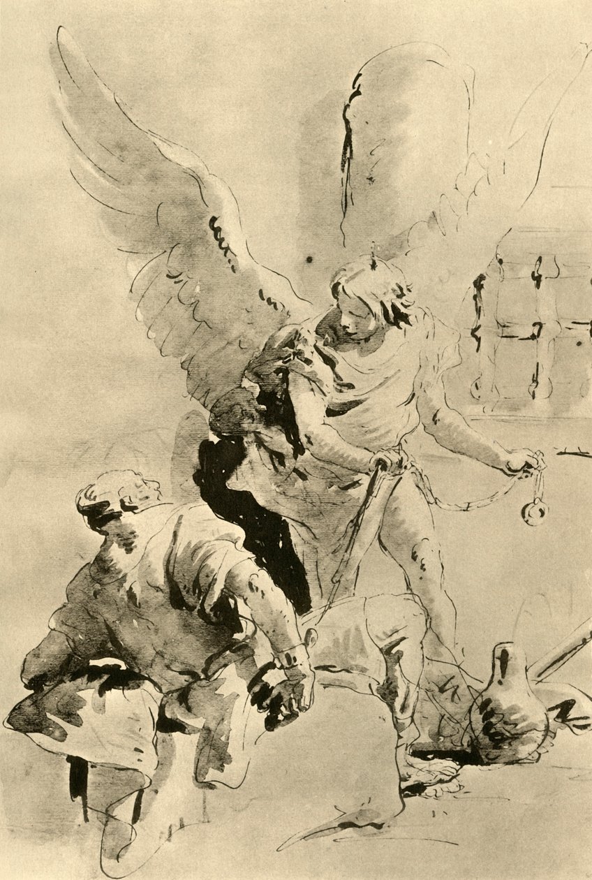 An Angel Appears to the Apostle Peter in Prison by Giovanni Battista Tiepolo