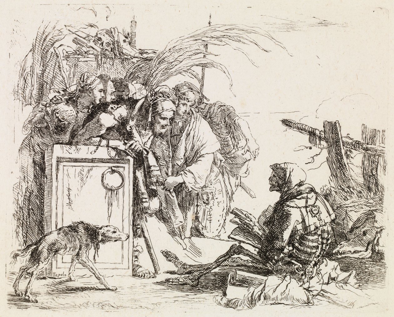Death Giving an Audience, from Vari Capricci by Giovanni Battista Tiepolo