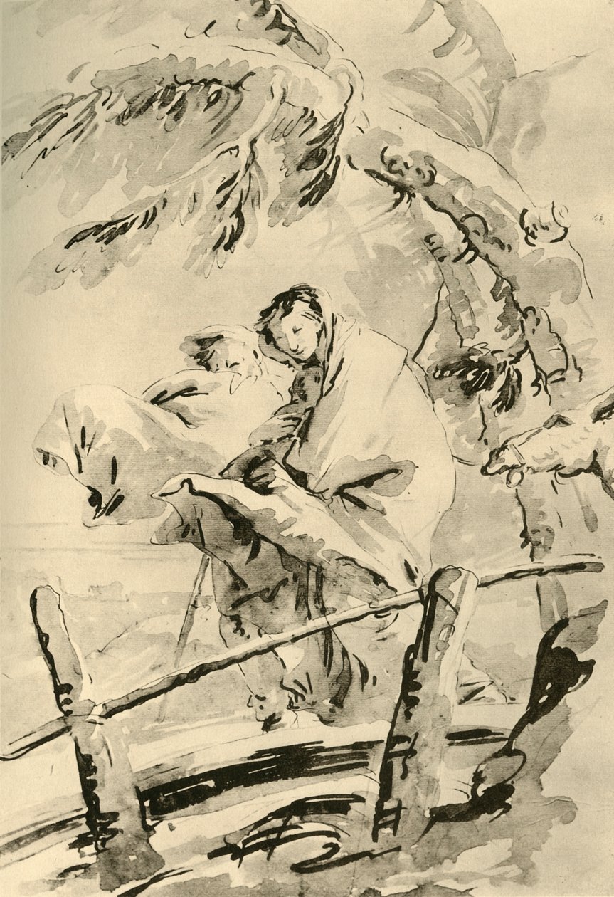 Flight into Egypt by Giovanni-Battista Tiepolo