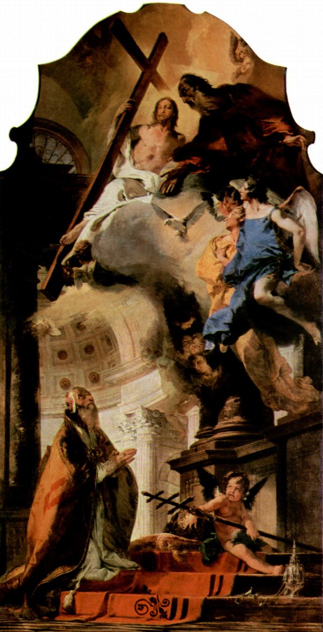 Pope St Clement Adoring the Trinity by Giovanni-Battista Tiepolo