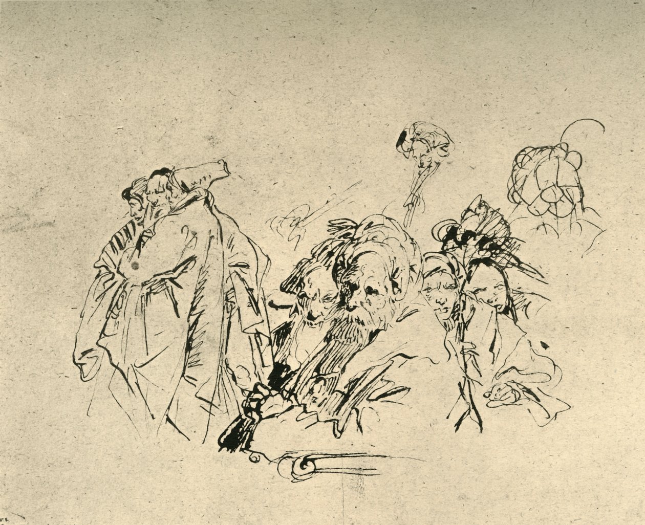 Group of Orientals, mid 18th Century, 1928 by Giovanni Battista Tiepolo