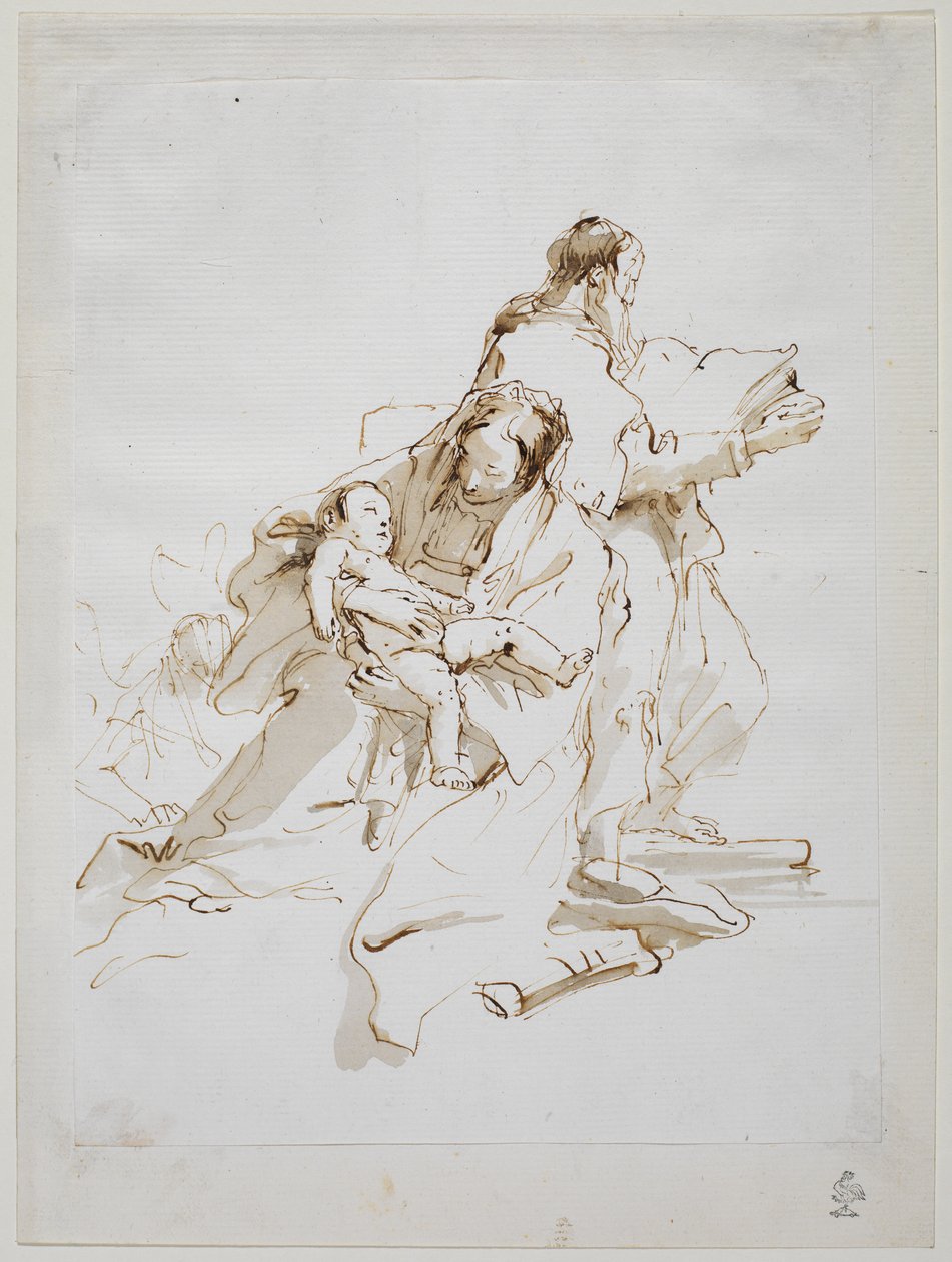 Holy Family with Saint Joseph Reading by Giovanni Battista Tiepolo
