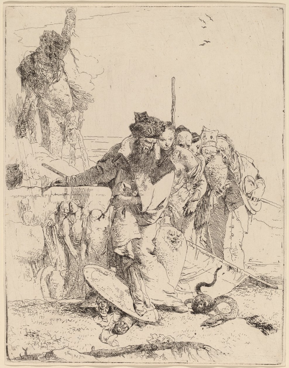 Magician and Others Regarding a Serpent by Giovanni Battista Tiepolo