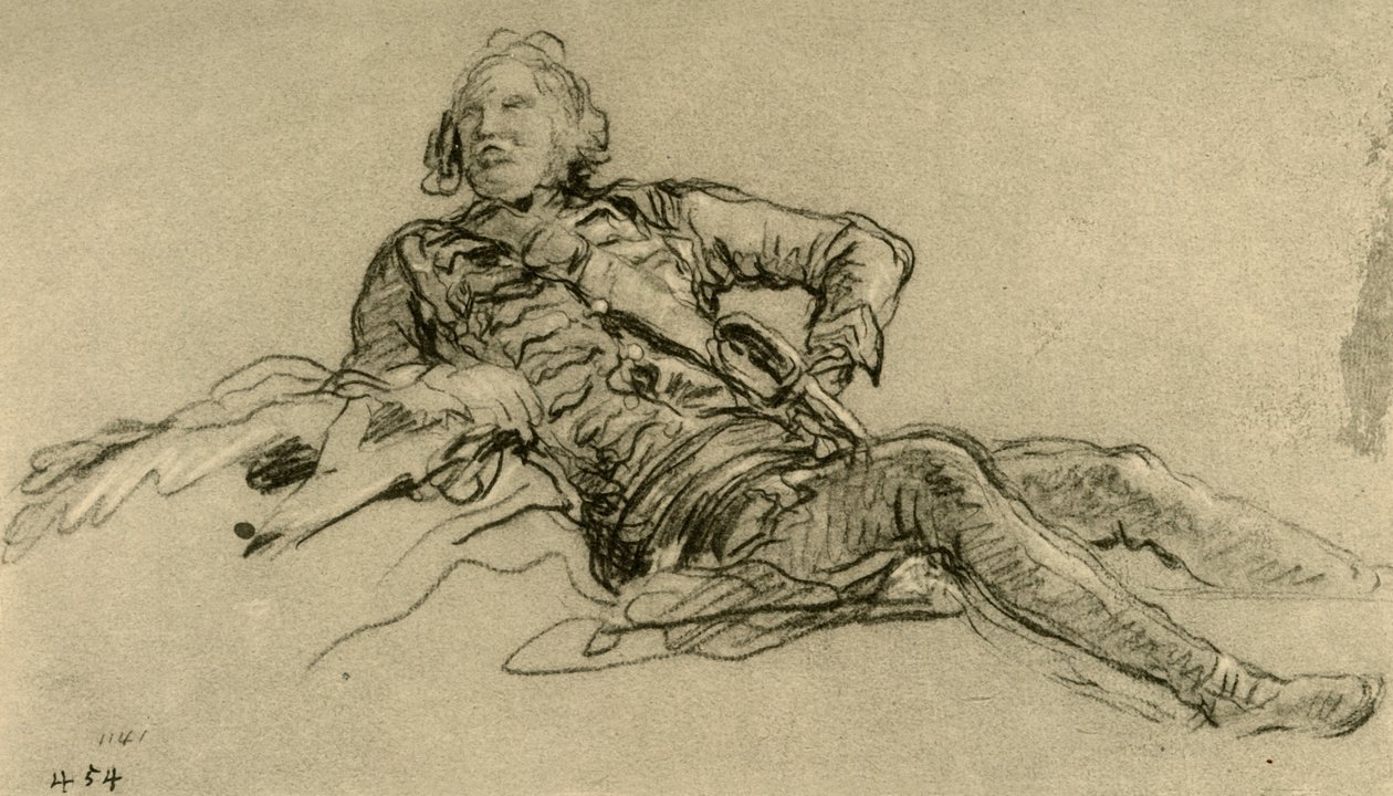 Officer resting by Giovanni-Battista Tiepolo