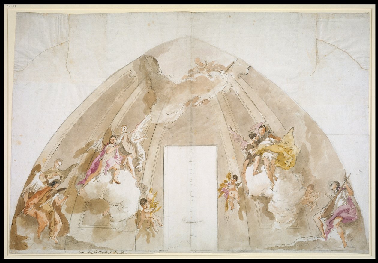 Singing and Music-Making Angels: Preparatory Drawing for the Ceiling of Udine Cathedral by Giovanni Battista Tiepolo