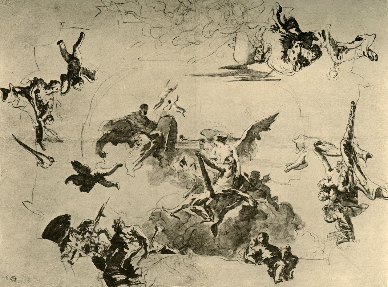 Sketch for a Ceiling Painting by Giovanni-Battista Tiepolo