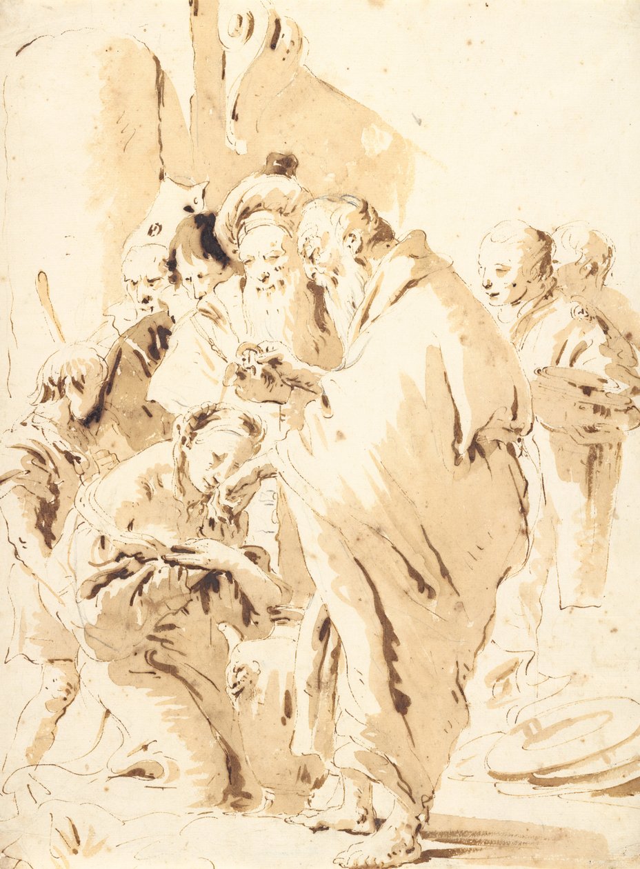 St Prosdocimus Baptizing St Giustina by Giovanni-Battista Tiepolo