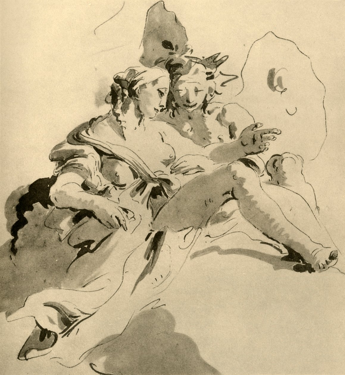 Zephyr and Flora by Giovanni Battista Tiepolo