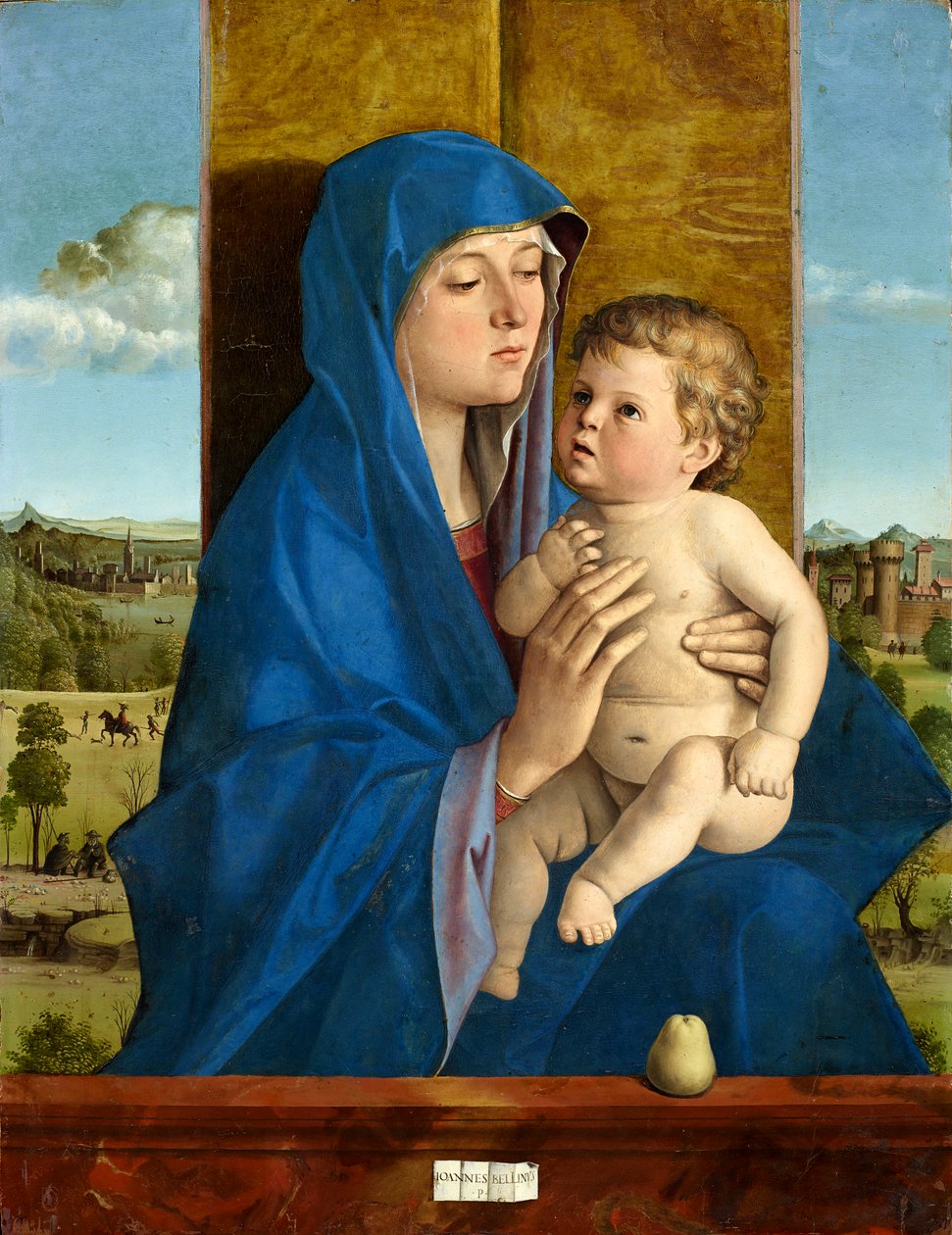 Madonna with Child (Madonna of Alzano) Madonna with Pear by Giovanni Bellini