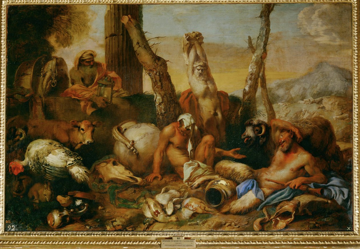 Diogenes by Giovanni Benedetto (1609-64) Castiglione