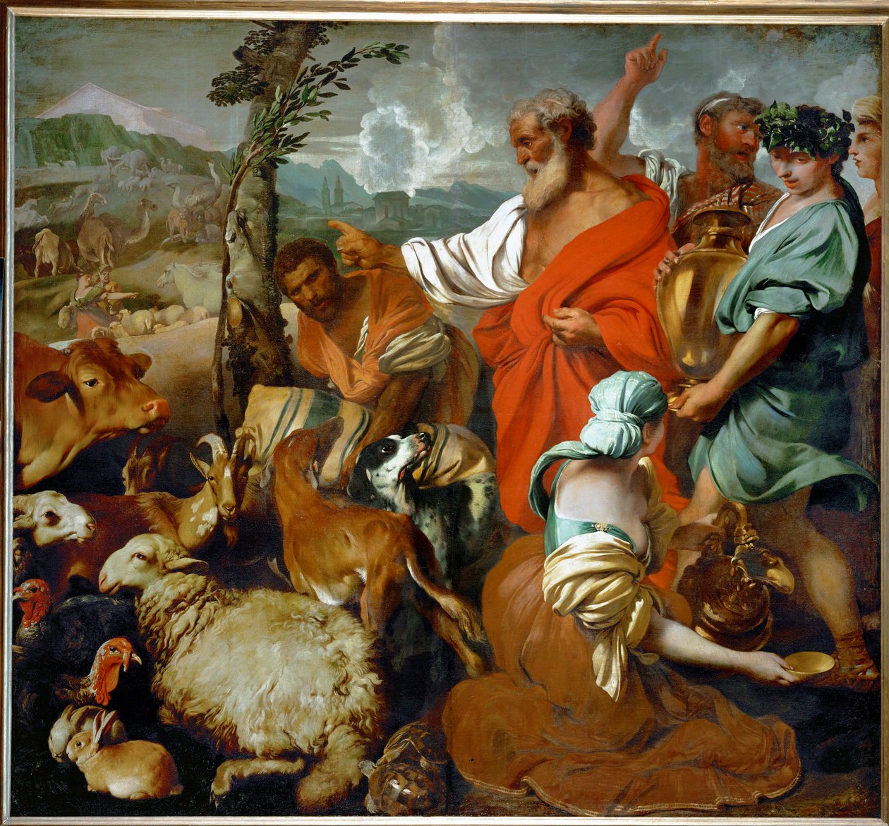 Noah and the Animals by Giovanni Benedetto (1609-64) Castiglione