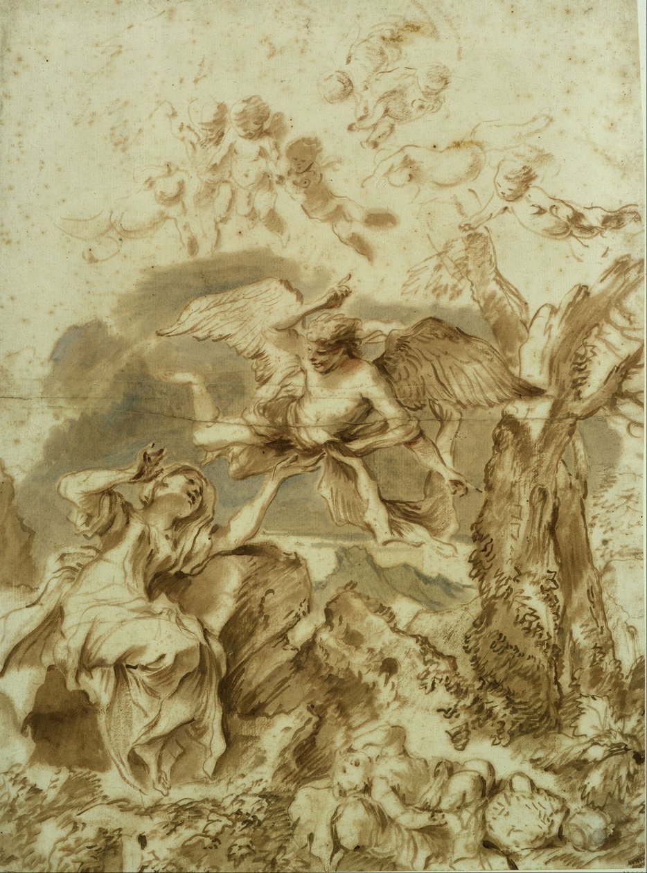 Hagar and Ishmael in the Wilderness by Giovanni Benedetto Castiglione