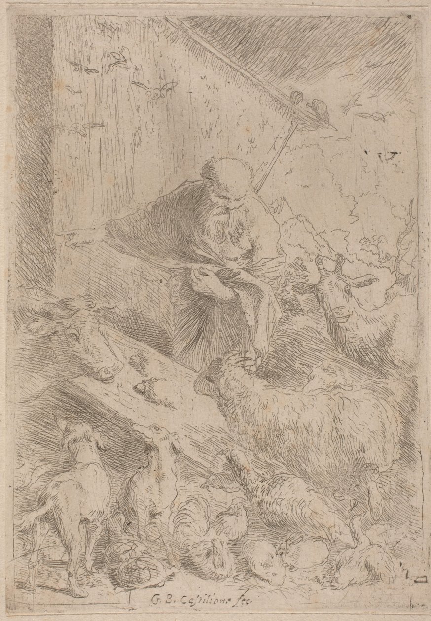 Noah and the Animals Entering the Ark by Giovanni Benedetto Castiglione