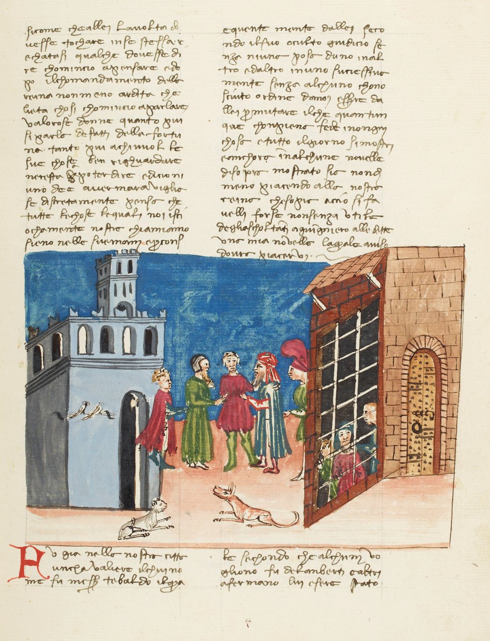 Decameron, The Habit Does Not Make the Monk. Lamberto and His Brothers in Prison, Second Day, Tale 3. by Giovanni Boccaccio