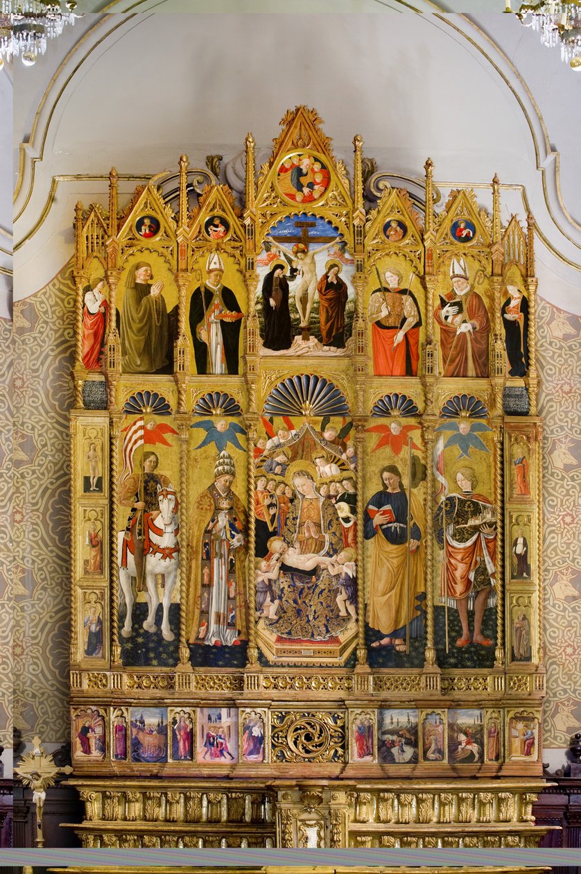 Polyptych with Madonna and Child Enthroned by Giovanni Boccati or Boccatto