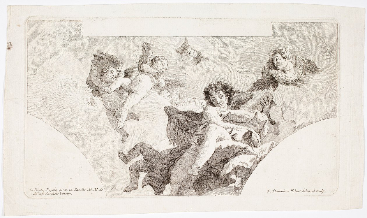Angels Carrying the Indulgences of the Carmelites by Giovanni Domenico Tiepolo