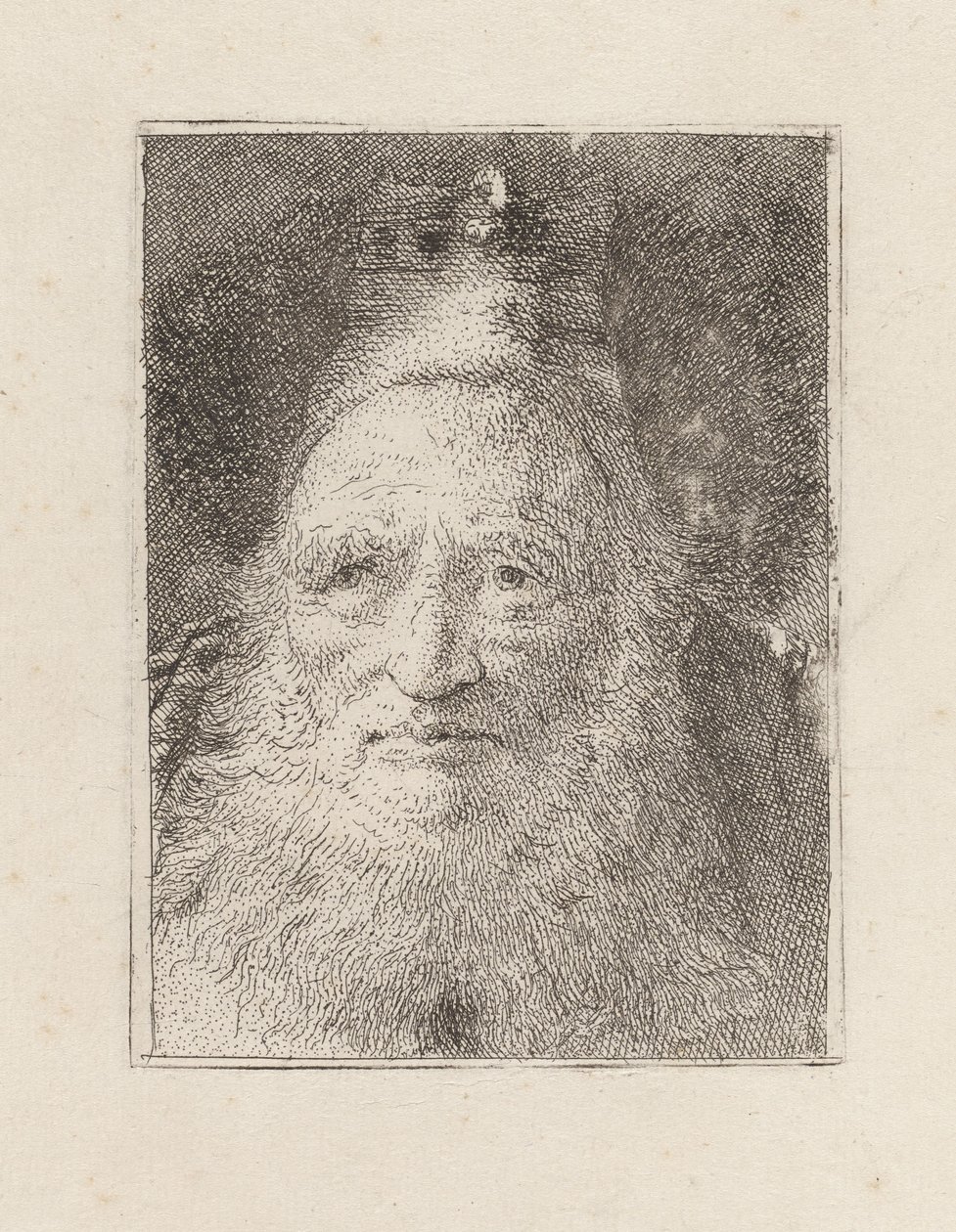 Bearded Old Man with a Hat, from the Raccolta di Teste (Collection of Heads) by Giovanni Domenico Tiepolo