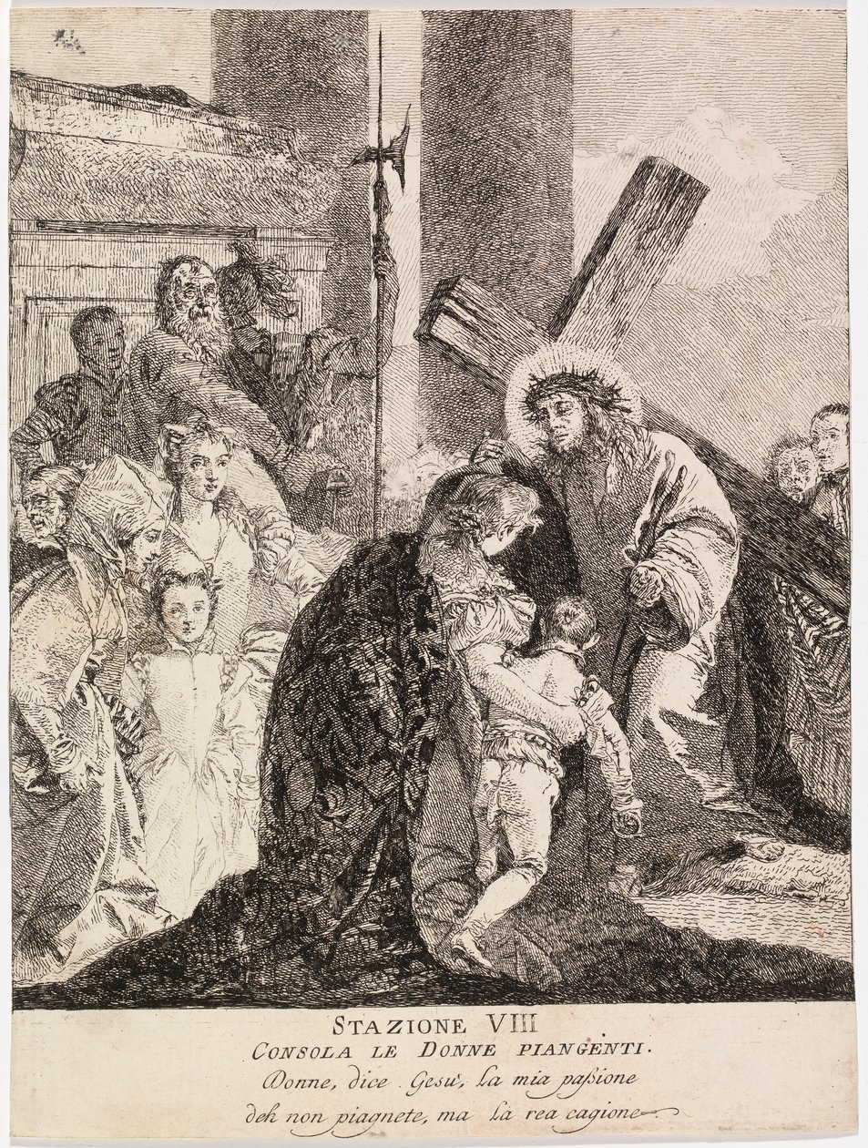 Jesus Consoles the Weeping Women of Jerusalem by Giovanni Domenico Tiepolo
