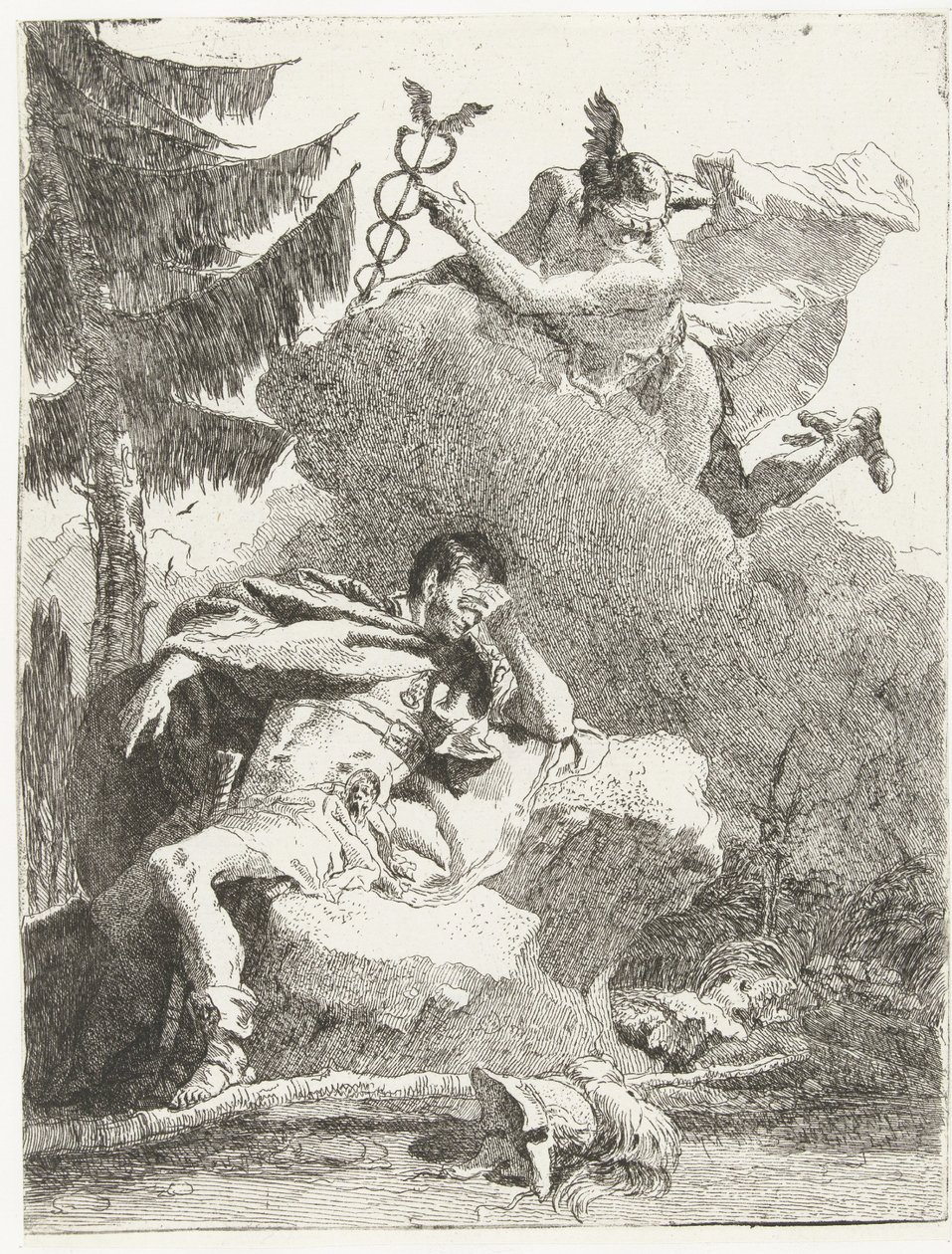 Mercury Appears to Aeneas in His Dream by Giovanni Domenico Tiepolo