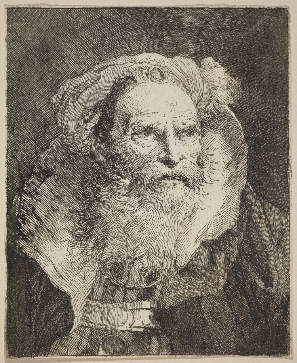 Old Man Meditating by Giovanni Domenico Tiepolo