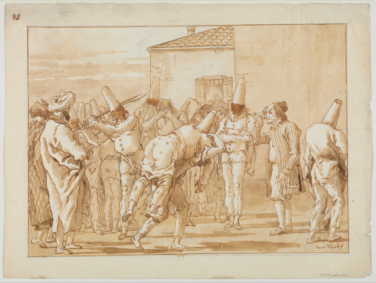 The Flogging of Punchinello by Giovanni Domenico Tiepolo