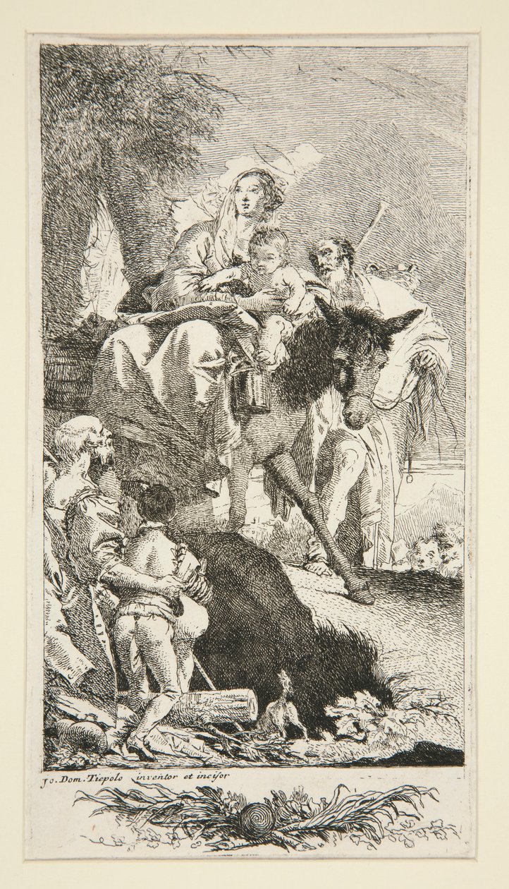 The Holy Family with the Beggar and his Son by Giovanni Domenico Tiepolo