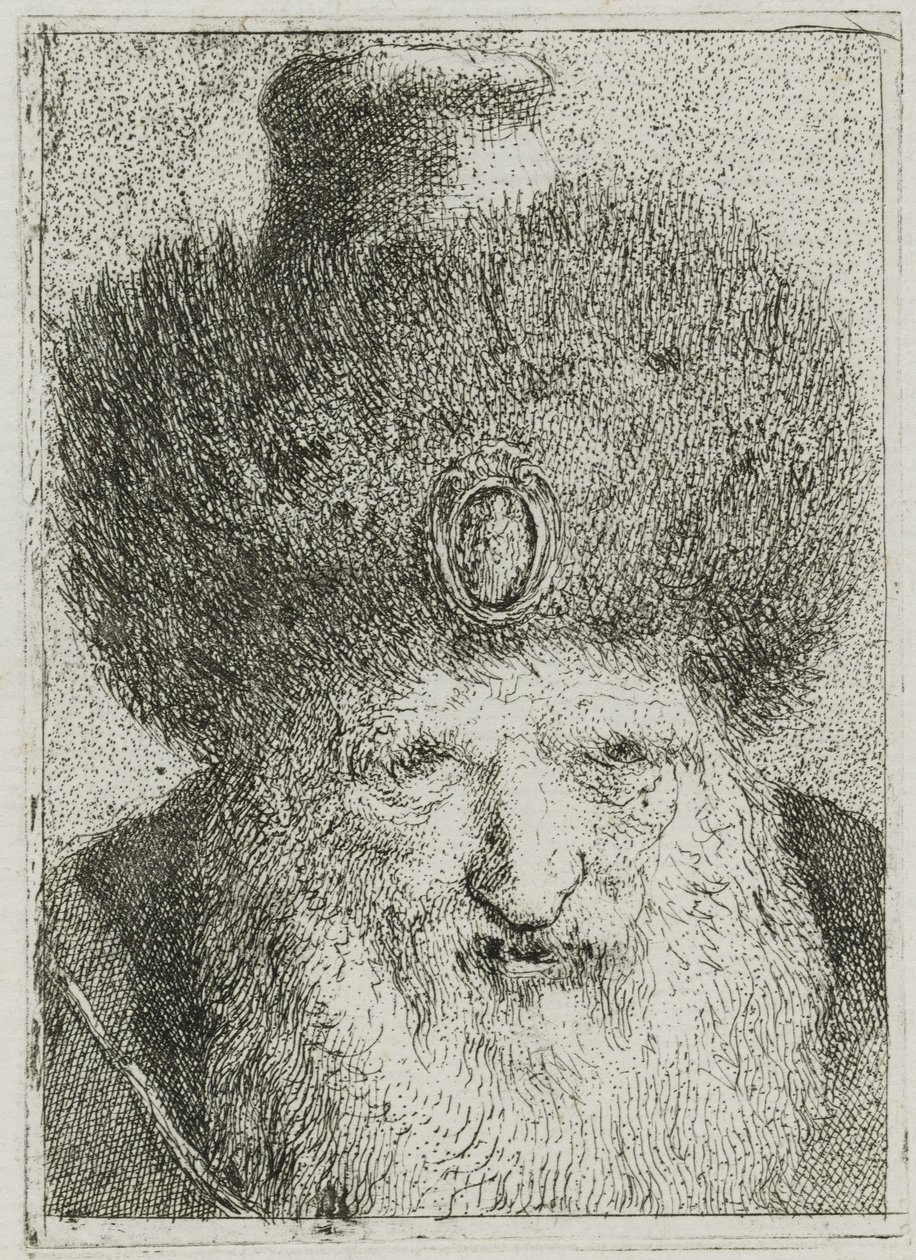 Turk with Fur Hat, from the Collection of Heads by Giovanni Domenico Tiepolo