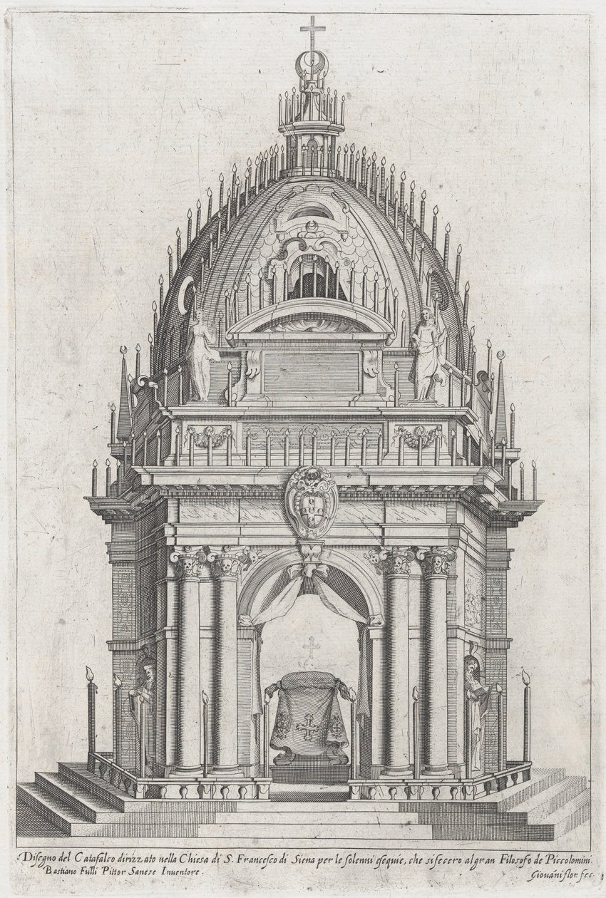 Design of the Catafalque for Francesco Piccolomini by Giovanni Florimi