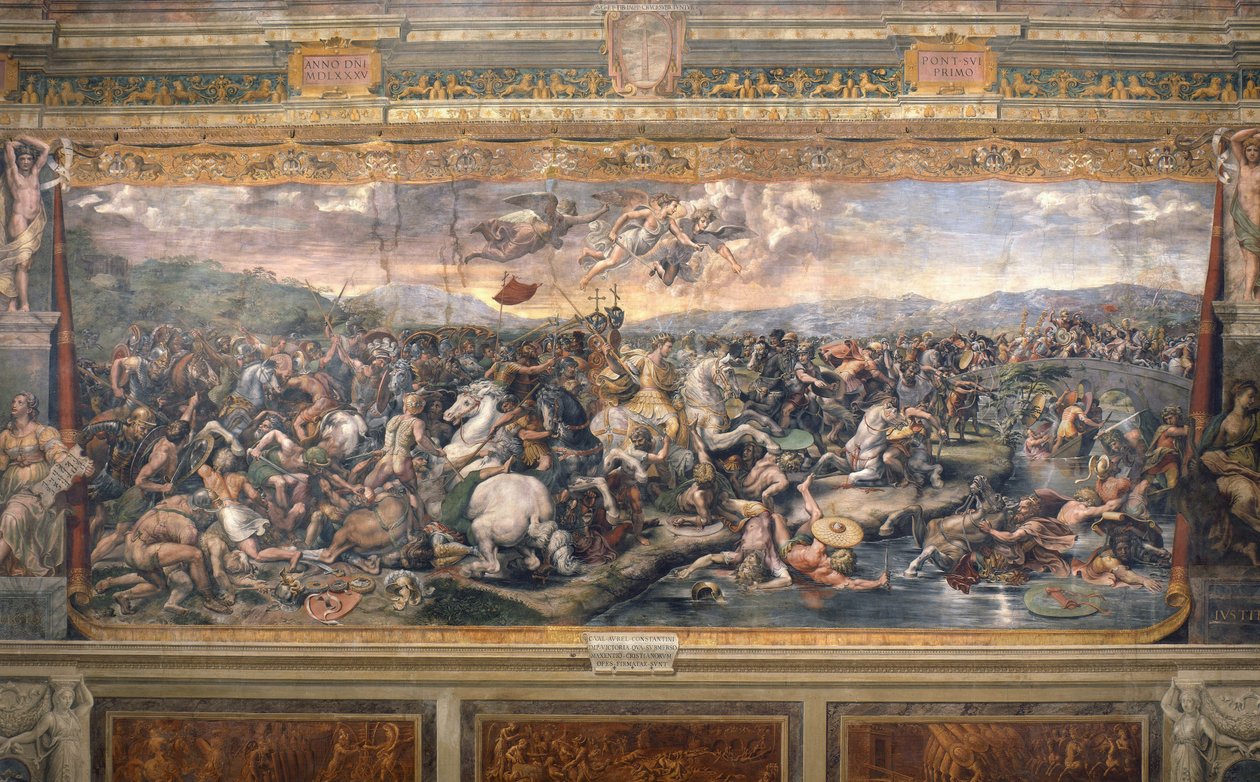 The Battle of the Milvian Bridge by Giovanni Francesco (c.1488 1528) Penni