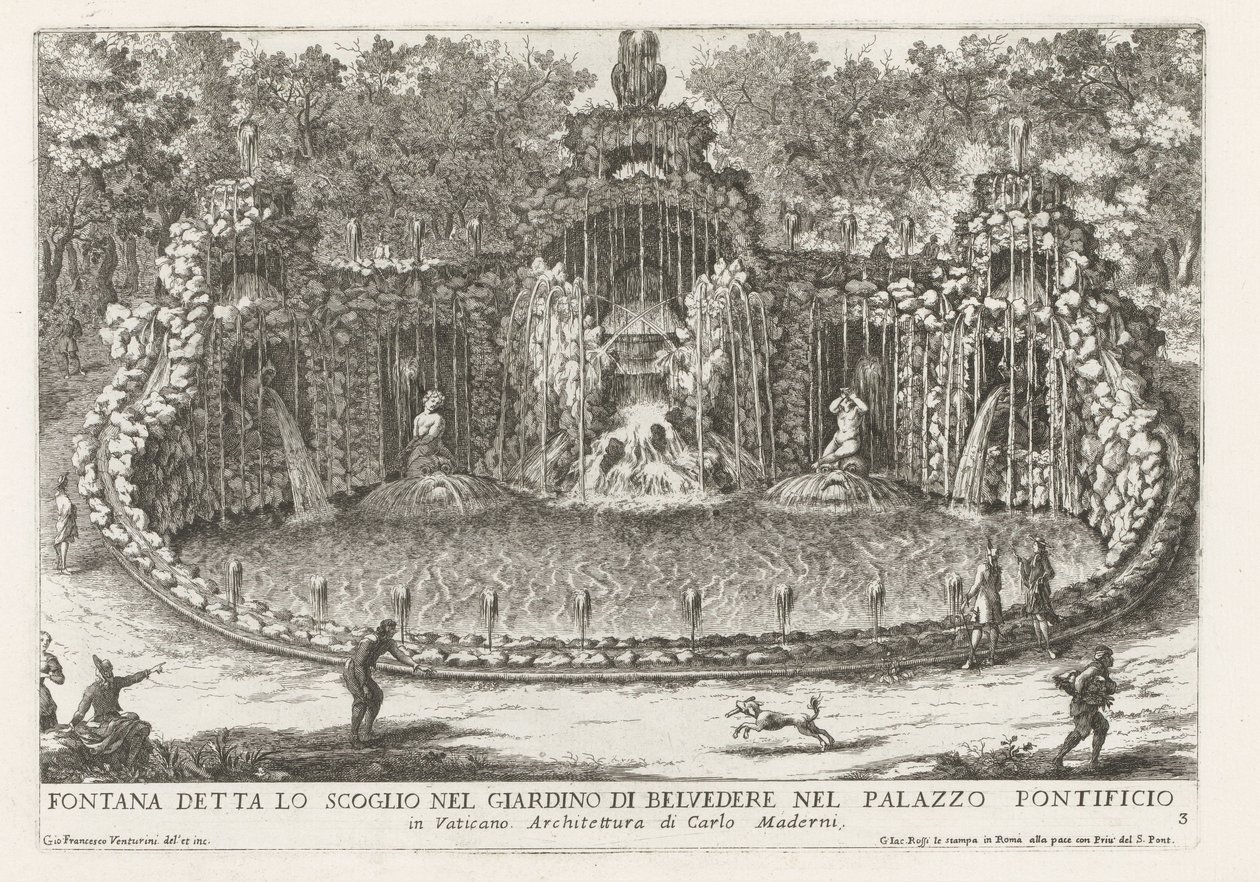 Fountain of the Eagle in the Vatican Gardens by Giovanni Francesco Venturini