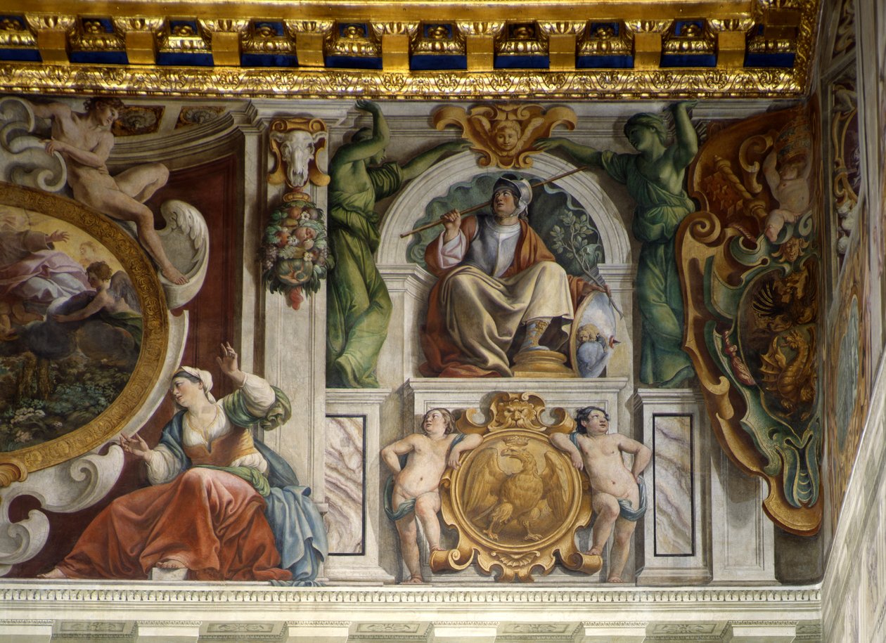 (detail) from the Palace Hall fresco, Quirinal Palace, Rome by Giovanni Lanfranco
