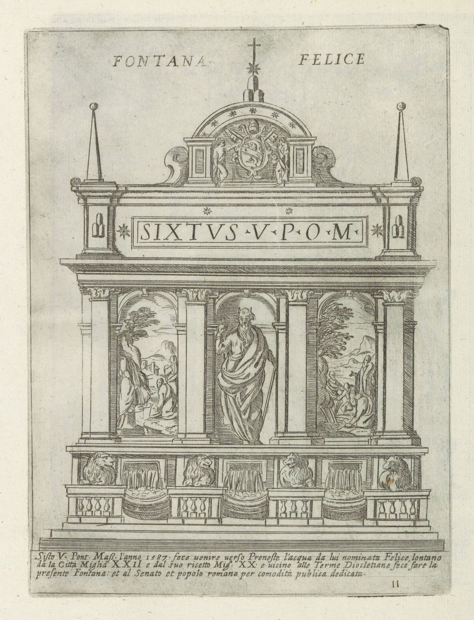 Fountain of Acqua Felice by Giovanni Maggi