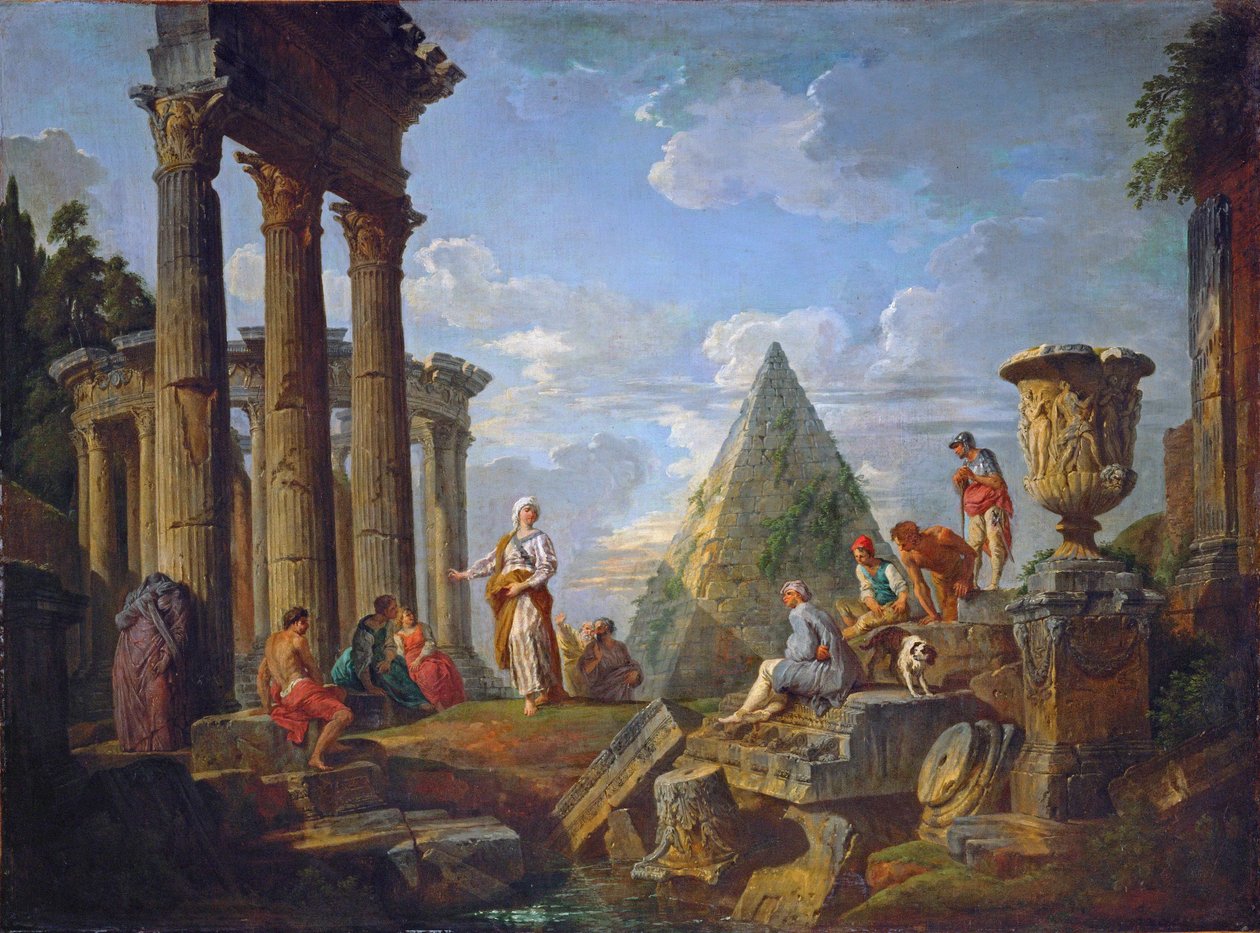 A Sibyl Preaching in the Ruins by Giovanni Paolo Pannini or Panini