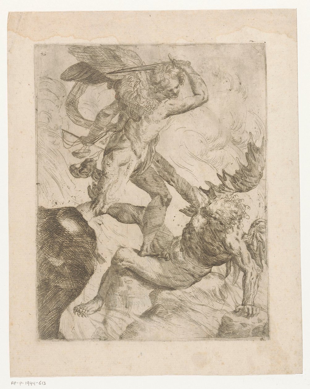 Archangel Michael Fighting the Devil by Giovanni Pietro Possenti