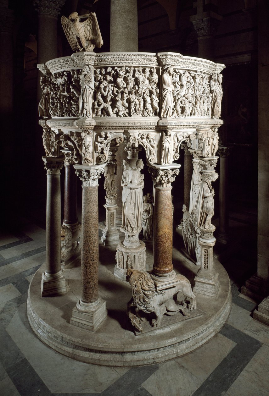 Chair. Marble Sculpture by Giovanni Pisano (1302-1311) by Giovanni Pisano