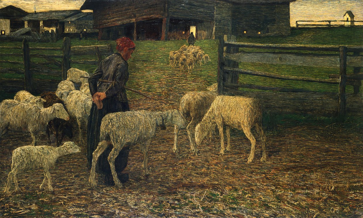 Return to Fold by Giovanni Segantini