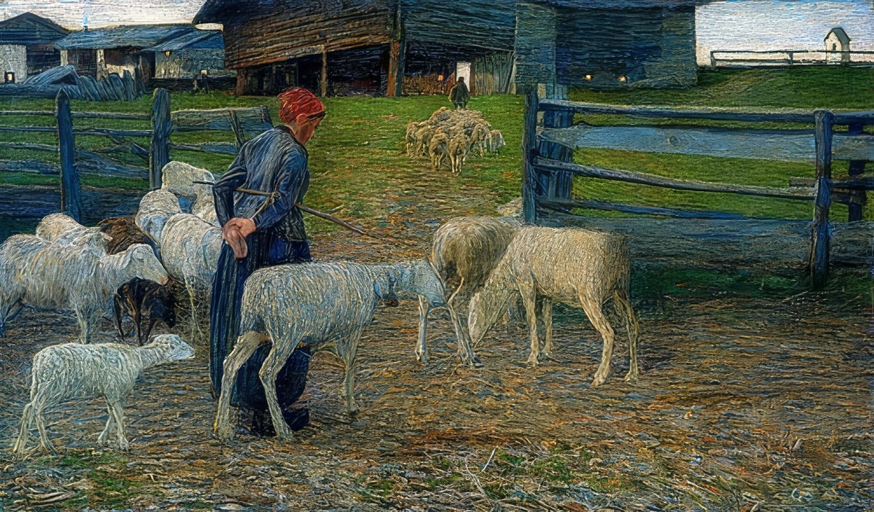 Return to the Stable by Giovanni Segantini