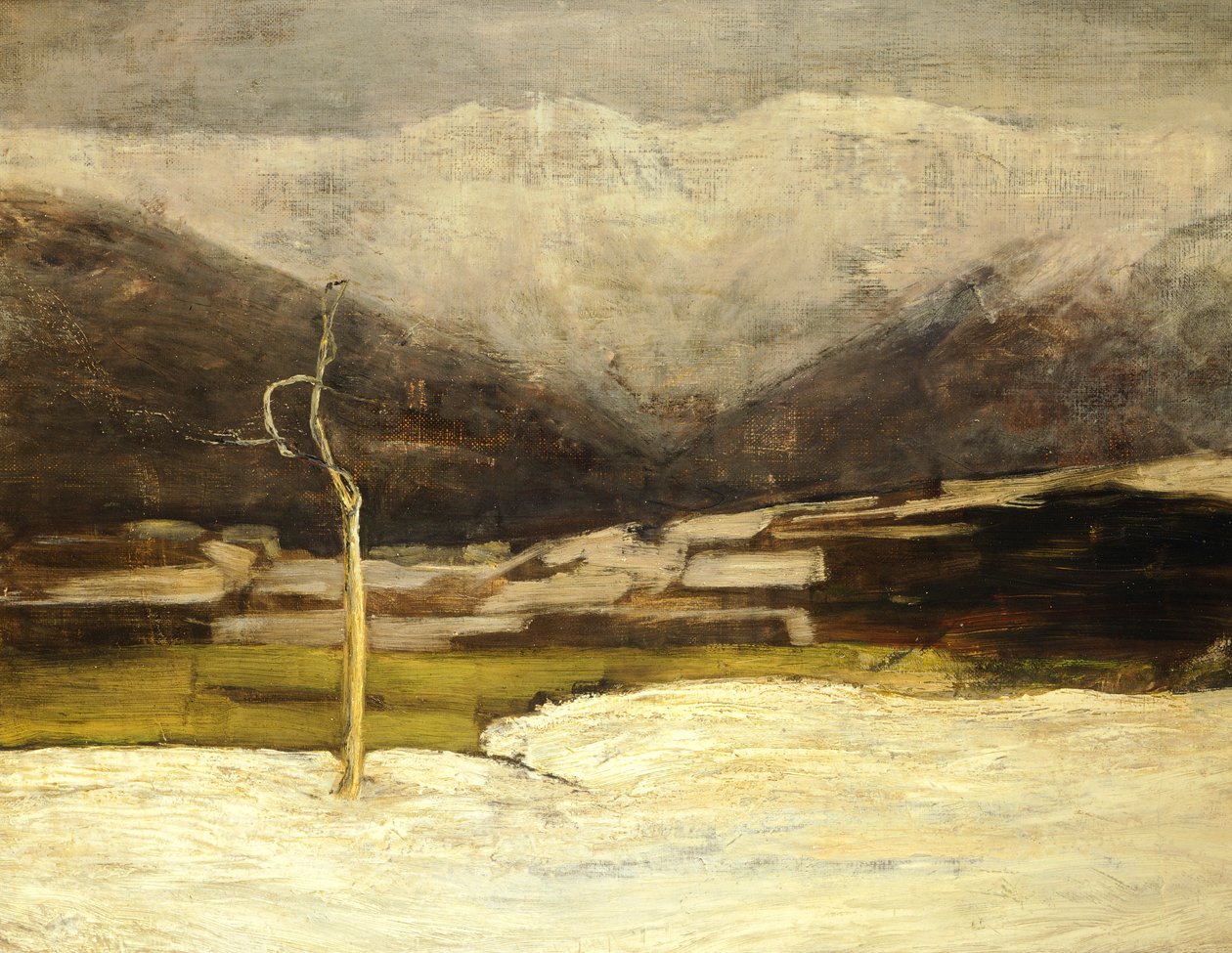 Savognino Landscape by Giovanni Segantini
