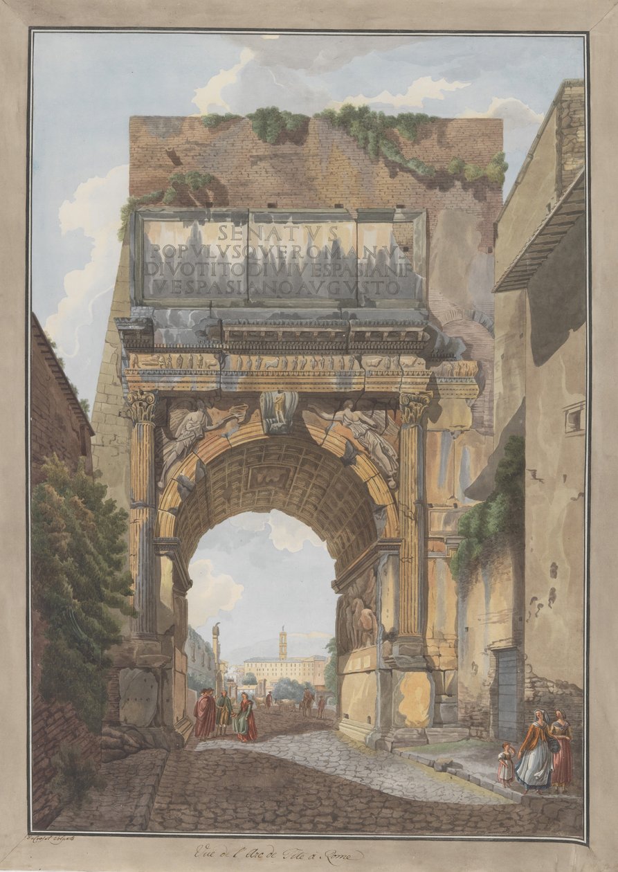 Arch of Titus by Giovanni Volpato, Louis Ducros