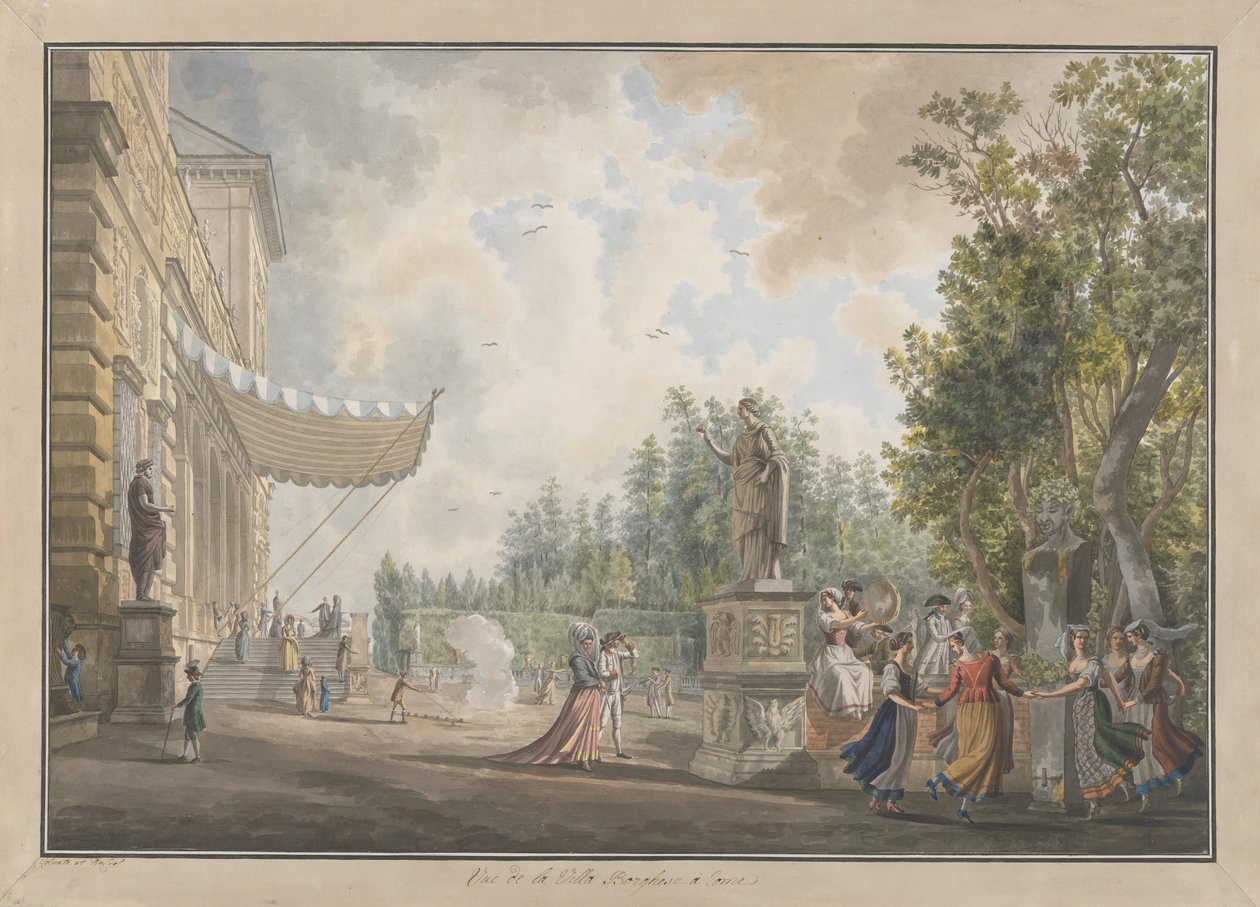 Villa Borghese by Giovanni Volpato, Louis Ducros
