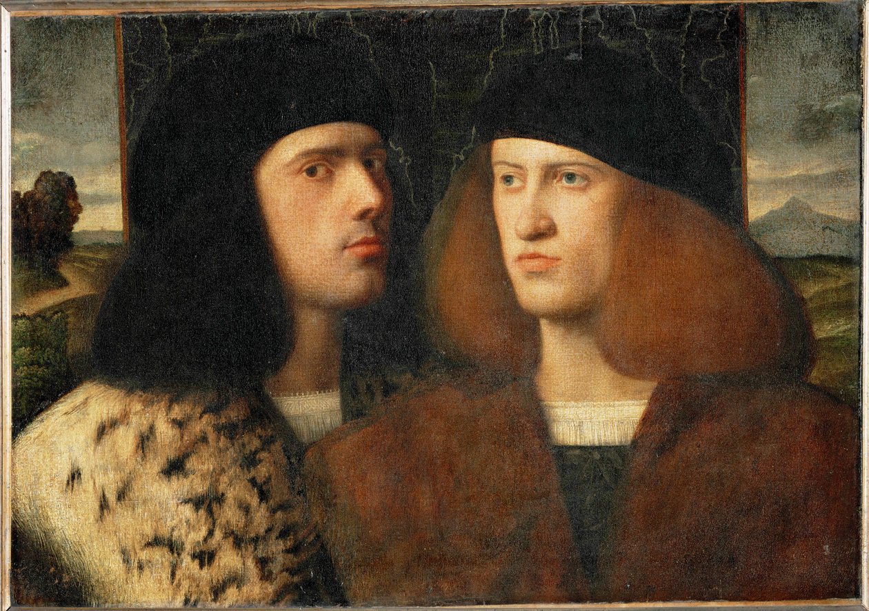 Two Young Men, Possibly Giovanni and Gentile Bellini by Giovanni de Busi Cariani