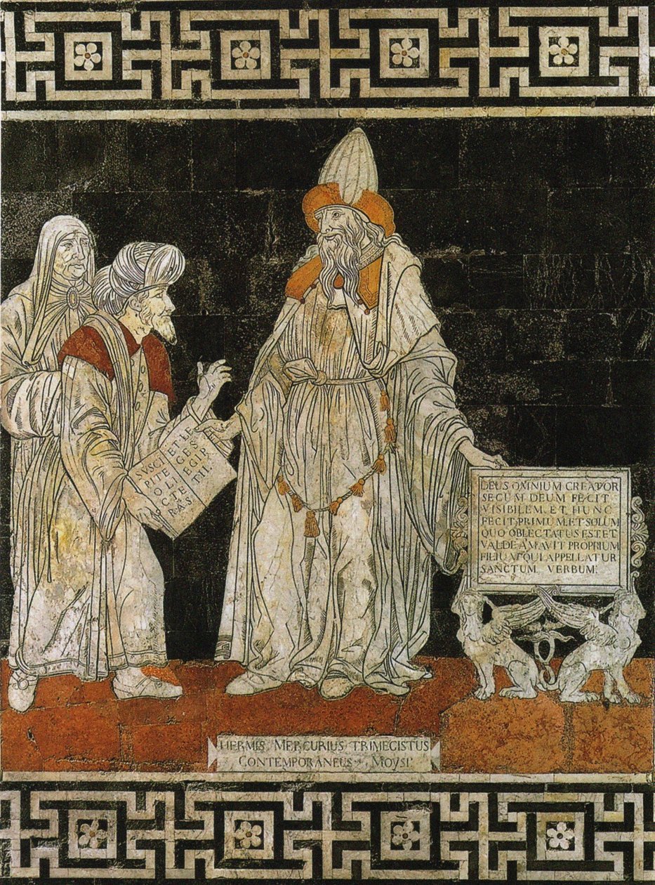 Hermes Trismegistus. Floor mosaic in the Cathedral of Siena by Giovanni di Stefano