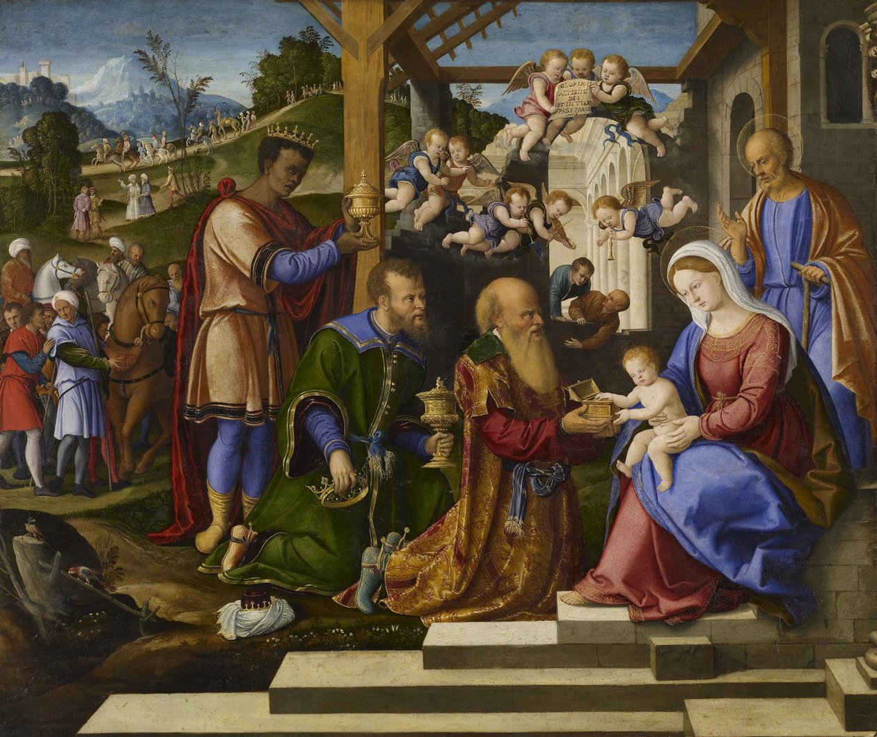 The Adoration of the Three Kings, c.1525-1530 by Girolamo da Santacroce